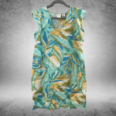 $39.98 • Buy Rachel Zoe 100% Linen Blue Floral Summer Mini Dress Flutter Sleeves NWT - Size S