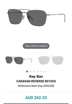 Ray-Ban Sunglasses RB R0102S Caravan Reverse 58 15 140 3N BIO BASED LENS NEW  • $129