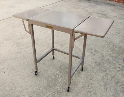 Vintage Tiffany Metal Typewriter Stand Drop Leaf Table Mid Century Industrial • $124.95