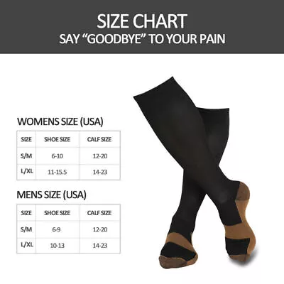 Compression Socks Stockings Men Women 15-20mmHg Support Miracle Calf Leg Sport • $7.59