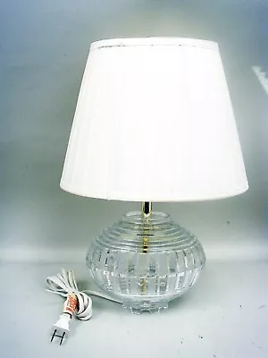 Lead Crystal 16  Vanity/Accent/Table Lamp With Original Shade • $75