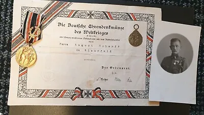 £29.99 • Buy Original German Ww1 World War Service Medal With Certificate +photo 