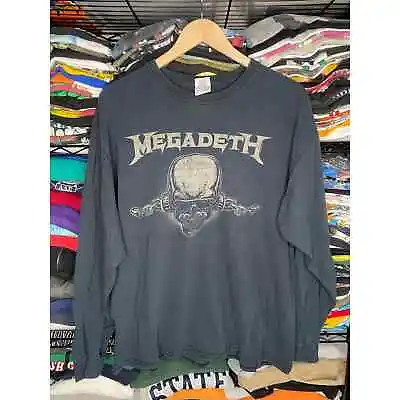 Y2K Megadeth Graphic Men's Black XL Long Sleeve Band T-Shirt • $40