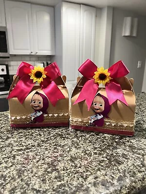 Masha And The Bear Birthday Goody Boxes Set Of 6 • $29.99