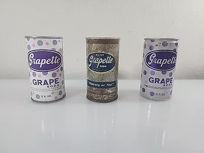 Vintage Grapette Thirsty Or Not Grape Soda Can Aluminum 12 Fl Lot Denver Wharton • $29.99