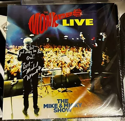 MONKEES LIVE THE MIKE & MICKY SHOW VINYL LP SIGNED MICHAEL NESMITH Inscription • $299.99