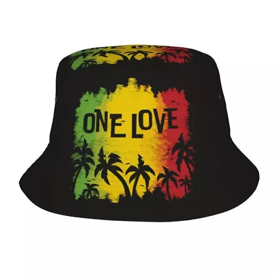 One Love Bob Marley Bucket Hat Jamaican Colored  • $19.97