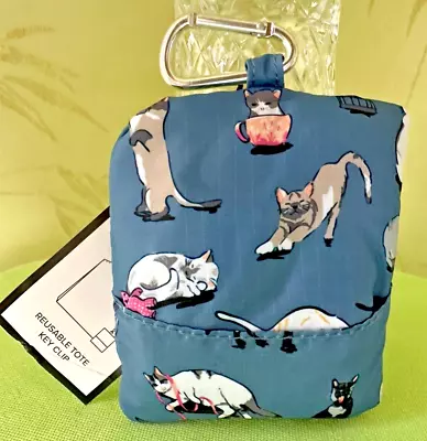 Vera Bradley Cat's Meow Reusable Tote Bag Charm:nwt • $23.95