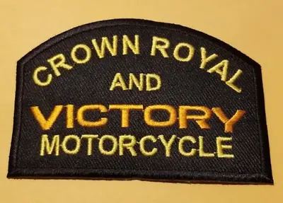 Crown Royal And Victory Motorcycles Worldwide Ship Embroidered Patch * • $7.60
