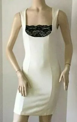 VENUS Tank Style Ivory And Black Lace Dress (Size 4) • $19.95