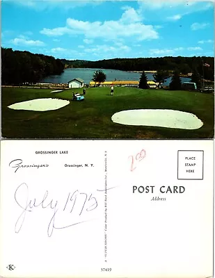 New York(NY) Grossinger Lake Golf Course People Golfing Vintage Postcard • $9.89