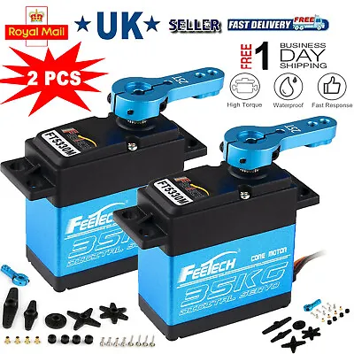 2Pcs 35KG Full Metal Gear Digital Servo HIGH TORQUE &SPEED RC Car Boot Servo NEW • £31.90