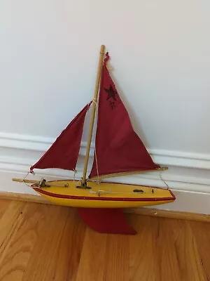 $65 • Buy Vintage 16  Star Yacht SY3 Sailboat Pond Boat Birkenhead England 