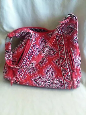 Retired Vera Bradley Lisa B Shoulder Bag Red & Blue • $19.99