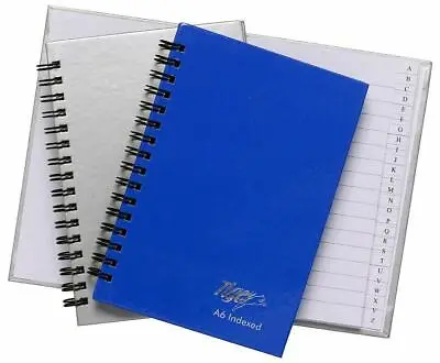 Tiger Index A-Z Twinwire A6 Notebook - Manuscript - Address - Indexed - 300580 • £3.79