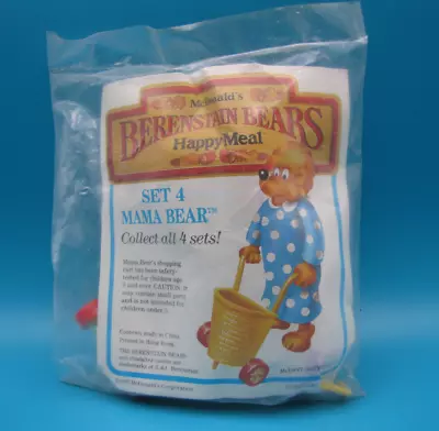 Vintage McDonald’s Happy Meal Toy Berenstain Bears 1987 Set 4 Mama Bear Sealed • $4.50