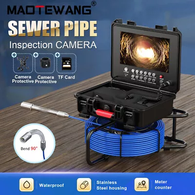 9'' 50M Pipe Inspection Camera 512HZ Signal Self-Leveling Drain Sewer Endoscope • $593.68