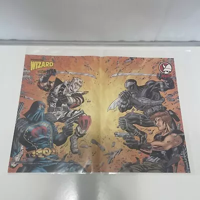 Vintage 90s Double Sided Wizard Poster ARAH GI Joe Cobra Snake Eyes Stormshadow • $6.99