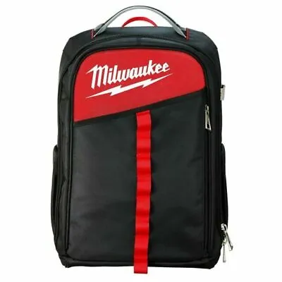 Milwaukee Backpack Tool Bag Heavy Duty Polyester Padded Electronics Sleeve Black • $90