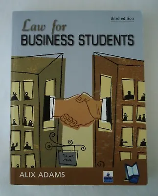 Law For Business Students By Alix Adams (third Edition) - Free P&p • £9.99