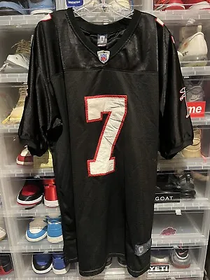Vintage Michael Vick Atlanta Falcons Reebok NFL Jersey Black XL Size 58 STITCHED • $40