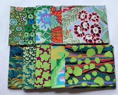 10 Fat Quarters - Lt Green Kaffe Fassett - FQ 18 X 22 100% Cotton Fabric • $32.99