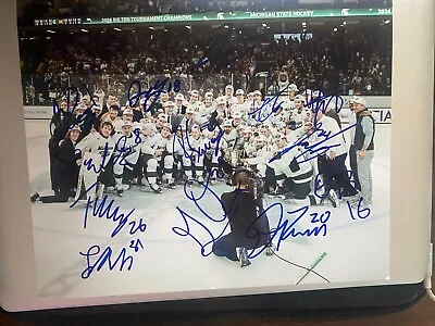 Michigan State Hockey Team Signed Photo BIG 10 Champions Autographed NCAA FROZEN • $24.99