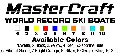 $19.95 • Buy MasterCraft World Record Ski Boats Decal