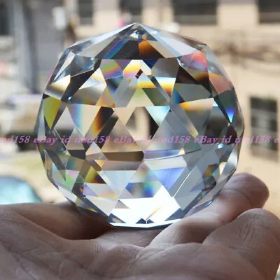 Asian Rare Natural Multi Faceted Clear Magic Crystal Healing Ball Sphere • $3.50