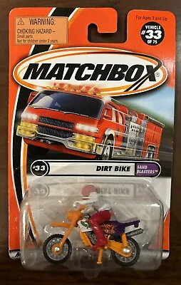 Matchbox Dirt Bike Sand Blasters 33/75 Vintage 2001 New Mattel • $5