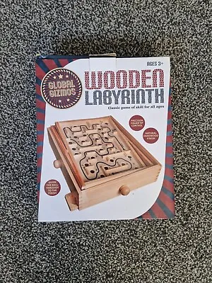 Wooden LABYRINTH Marble Run Maze Skill Board Game - Traditional • £12.99