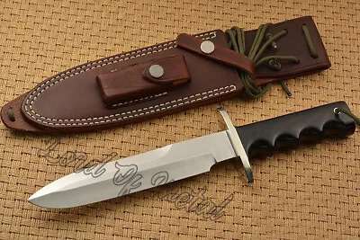 Lom Handmade D-2 Steel Black G-10 Micarta Beautiful Bowie Knife With Sheath • $79.99