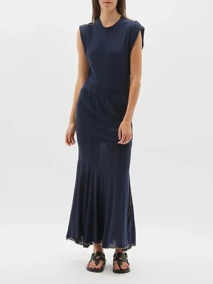 BASSIKE Longerline Jersey Skirt In Blue Ink XXS BNWT RRP $260 • $70