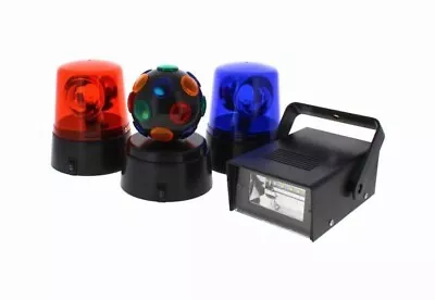 Battery Operated Party Lights Disco Globe Strobe Police Rotating Birthday Kids • £9.95