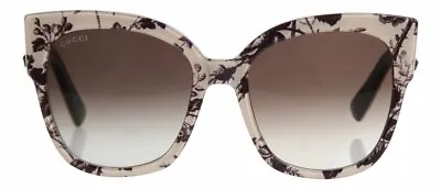 $399.95 • Buy RARE Genuine GUCCI Floral Oversized Square Ivory Ladies Sunglasses GG 0059S 004