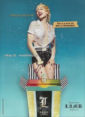 L.A.M.B. Fragrances 1-Page Magazine PRINT AD 2007 GWEN STEFANI • $6