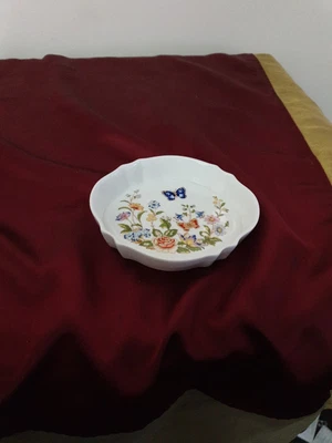 £3 • Buy AYNSLEY Oval Ring Dish Trinket Tray Floral Butterfly Bone China 5  Vintage
