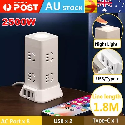 Charging Power Board Strip Outlets Socket Charger 9 Way USB Port Surge Protector • $28.49