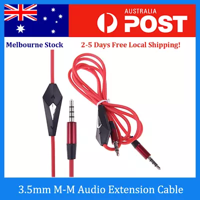 3.5mm Male To Male Audio Aux Stereo Headphone Extension Cable Cord With Mic • $5.99