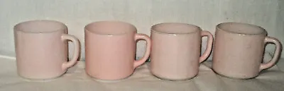 Vtg  Federal Glass Milk Glass Mug Kitchen  Pink Lot (R5). • $39