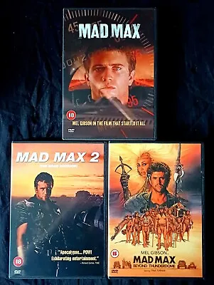 Mad Max - Mad Max 2 (The Road Warrior) - Mad Mad Beyond Thunderdome - DVD's • £6