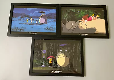 Studio Ghibli  My Neighbor Totoro Framed Art Clear File Cel Hayao Miyazaki 3 Set • $75