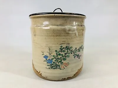 Y6558 MIZUSASHI Kyo-ware Water Pot Signed Japan Tea Ceremony Utensil Container • $258