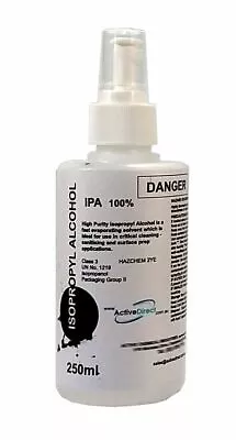 Isopropyl Alcohol 100% IPA Isopropanol 250ml Finger Spray Rubbing Alcohol 250  • $14.95