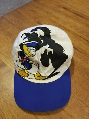 Donald Duck & Shadow Baseball Cap Vintage Cream & Royal Blue  • $24.99