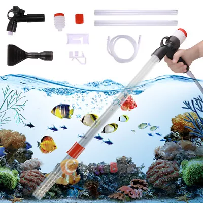 $22.81 • Buy Electric 5in1 Aquarium Fish Tank Siphon Pump Vacuum Gravel Water Filter Cleaner