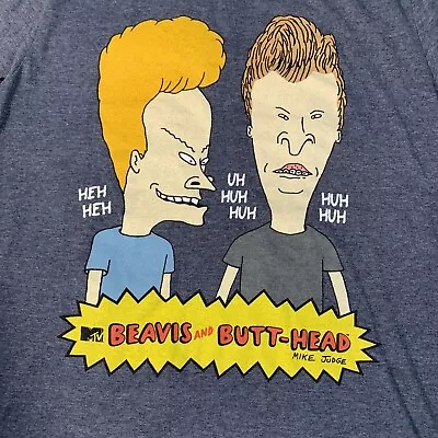 Beavs Butthead Shirt Mens M Dark Grey Short Sleeve MTV Cartoon SNL M Judge • $7.90