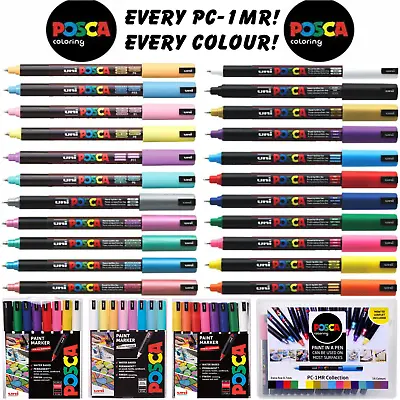 Uni Posca Paint Marker Art Pens PC-1MR Ultra Fine All 22 Colours Available • £4.49