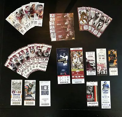 2015-19 Mississippi State Bulldogs Football Ticket Stubs Lot Home Away Games • $39.99