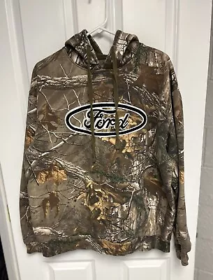 Camouflage XL Pullover Hoodie With FORD Emblem Excellent Condition • $20